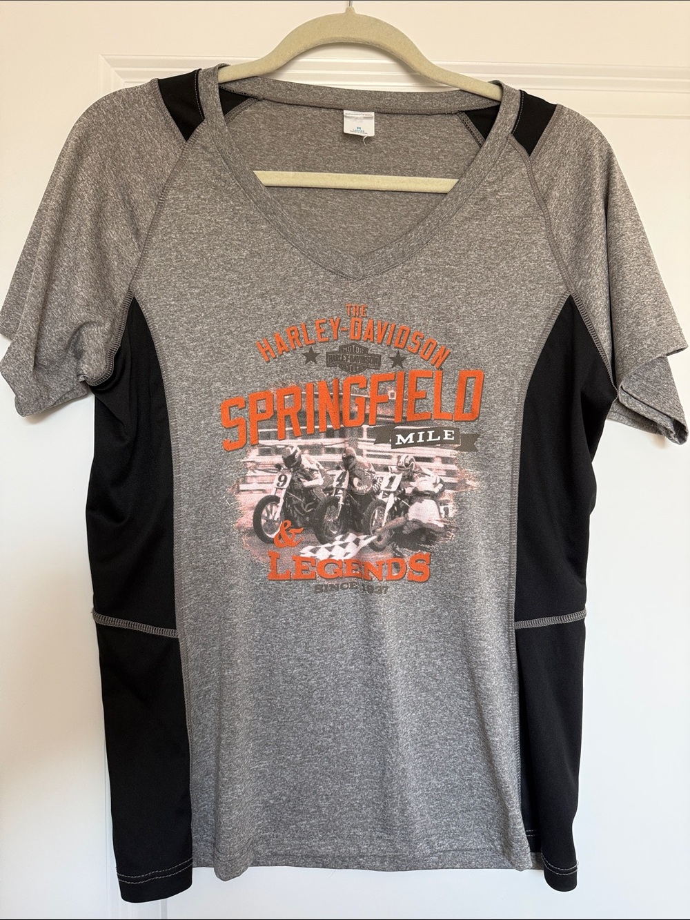 Harley Davidson Springfield Mile flat track Legends ladies v-neck